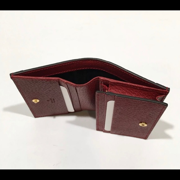 NIB GUCCI Ophidia GG Supreme Monogram Web Flora Card Case Wallet Red Leather NIB - Picture 8 of 10